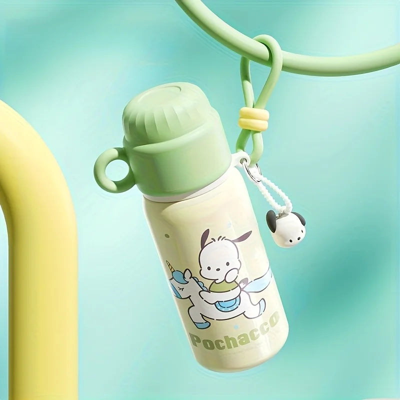 1pc Sanrio Series Insulated Cup 460ML, Cute Outdoor Travel Portable Water Bottle, Office Water Cup, Dual-Drinking Cup